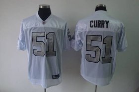 Wholesale Cheap Raiders #51 Aaron Curry White Silver Grey No. Stitched NFL Jersey