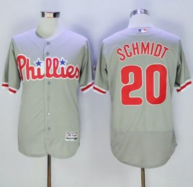 Wholesale Cheap Phillies #20 Mike Schmidt Grey Flexbase Authentic Collection Stitched MLB Jersey