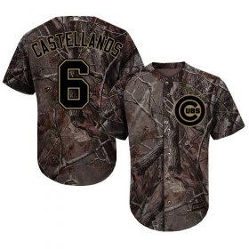 Wholesale Cheap Cubs #6 Nicholas Castellanos Camo Realtree Collection Cool Base Stitched MLB Jersey