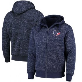 Wholesale Cheap Men\'s Houston Texans G-III Sports by Carl Banks Heathered Navy Discovery Sherpa Full-Zip Jacket