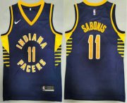 Wholesale Cheap Men's Indiana Pacers #11 Domantas Sabonis New Navy Blue 2021 Nike Swingman Stitched NBA Jersey