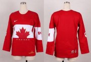 Wholesale Cheap Team Canada Blank Red 2014 Women's Stitched NHL Jersey