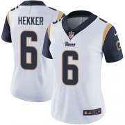Wholesale Cheap Nike Rams #6 Johnny Hekker White Women's Stitched NFL Vapor Untouchable Limited Jersey