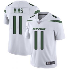 Wholesale Cheap Nike Jets #11 Denzel Mim White Men\'s Stitched NFL Vapor Untouchable Limited Jersey