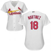 Wholesale Cheap Cardinals #18 Carlos Martinez White Home Women's Stitched MLB Jersey