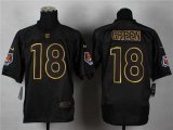 Wholesale Cheap Nike Bengals #18 A.J. Green Black Gold No. Fashion Men's Stitched NFL Elite Jersey