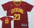 Wholesale Cheap Men's Cleveland Cavaliers #23 LeBron James Revolution 30 Swingman 2014 New Red Short-Sleeved Jersey