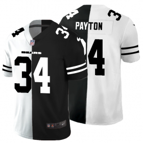 Cheap Chicago Bears #34 Walter Payton Men\'s Black V White Peace Split Nike Vapor Untouchable Limited NFL Jersey