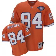 Wholesale Cheap Mitchell & Ness Broncos #84 Shannon Sharpe Orange Stitched Throwback NFL Jersey
