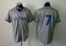 Wholesale Cheap Twins #7 Joe Mauer Grey 1948 St. Paul Saints Turn Back The Clock Stitched MLB Jersey