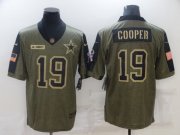 Wholesale Cheap Men's Dallas Cowboys #19 Amari Cooper Nike Olive 2021 Salute To Service Limited Player Jersey
