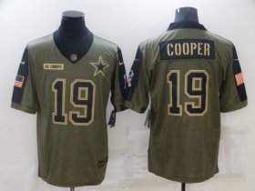 Wholesale Cheap Men\'s Dallas Cowboys #19 Amari Cooper Nike Olive 2021 Salute To Service Limited Player Jersey