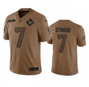 Wholesale Cheap Men's Houston Texans #7 C.J. Stroud 2023 Brown Salute To Service Limited Football Stitched Jersey