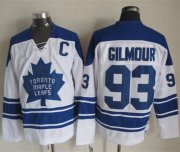 Wholesale Cheap Maple Leafs #93 Doug Gilmour White CCM Throwback Third Stitched NHL Jersey