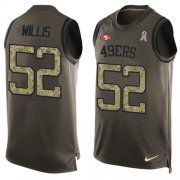Wholesale Cheap Nike 49ers #52 Patrick Willis Green Men's Stitched NFL Limited Salute To Service Tank Top Jersey