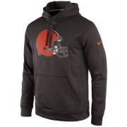 Wholesale Cheap Cleveland Browns Nike Practice Performance Pullover Hoodie Brown