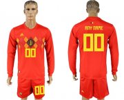 Wholesale Cheap Belgium Personalized Home Long Sleeves Soccer Country Jersey