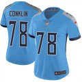 Wholesale Cheap Nike Titans #78 Jack Conklin Light Blue Alternate Women's Stitched NFL Vapor Untouchable Limited Jersey