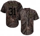 Wholesale Cheap Nationals #31 Max Scherzer Camo Realtree Collection Cool Base Stitched Youth MLB Jersey