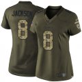Wholesale Cheap Nike Ravens #8 Lamar Jackson Green Women's Stitched NFL Limited 2015 Salute to Service Jersey