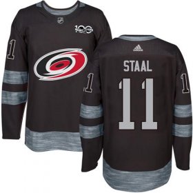 Wholesale Cheap Adidas Hurricanes #11 Jordan Staal Black 1917-2017 100th Anniversary Stitched NHL Jersey