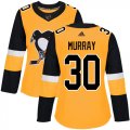 Wholesale Cheap Adidas Penguins #30 Matt Murray Gold Alternate Authentic Women's Stitched NHL Jersey