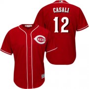 Wholesale Cheap Reds #12 Curt Casali Red New Cool Base Stitched MLB Jersey
