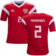 Wholesale Cheap Russia #2 Fernandes Home Kid Soccer Country Jersey