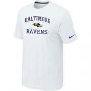 Wholesale Cheap Nike NFL Baltimore Ravens Heart & Soul NFL T-Shirt White