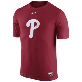 Wholesale Cheap Philadelphia Phillies Nike Authentic Collection Legend Logo 1.5 Performance T-Shirt Red