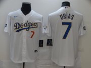 Wholesale Cheap Men Los Angeles Dodgers 7 Urias White Game 2021 Nike MLB Jerseys