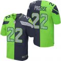 Wholesale Cheap Nike Seahawks #22 C. J. Prosise Steel Blue/Green Men's Stitched NFL Elite Split Jersey