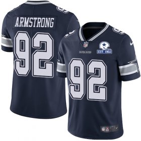Wholesale Cheap Nike Cowboys #92 Dorance Armstrong Navy Blue Team Color Men\'s Stitched With Established In 1960 Patch NFL Vapor Untouchable Limited Jersey