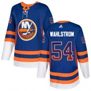 Wholesale Cheap Adidas Islanders #54 Oliver Wahlstrom Royal Blue Home Authentic Drift Fashion Stitched NHL Jersey