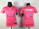 Wholesale Cheap Nike Vikings #28 Adrian Peterson Pink Sweetheart Women's Stitched NFL Elite Jersey