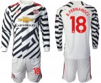 Wholesale Cheap 2021 Men Manchester united away long sleeve 18 soccer jerseys