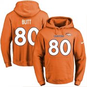 Wholesale Cheap Nike Broncos #80 Jake Butt Orange Name & Number Pullover NFL Hoodie