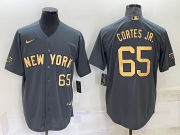 Wholesale Men's New York Yankees #65 Nestor Cortes Jr Number Grey 2022 All Star Stitched Cool Base Nike Jersey