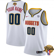 Wholesale Cheap Men's Denver Nuggets Active Player Custom White 2023 Finals Association Edition Stitched Basketball Jersey