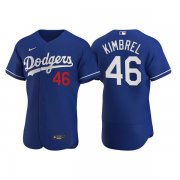 Wholesale Cheap Men's Los Angeles Dodgers #46 Craig Kimbrel Royal Flex Base Stitched Jersey