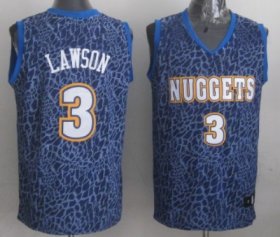 Wholesale Cheap Denver Nuggets #3 Ty Lawson Blue Leopard Print Fashion Jersey