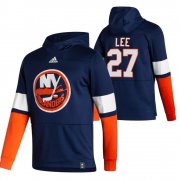 Wholesale Cheap New York Islanders #27 Anders Lee Adidas Reverse Retro Pullover Hoodie Navy
