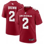 Wholesale Cheap Men's Arizona Cardinals #2 Marquise Brown Red Stitched Game Football Jersey
