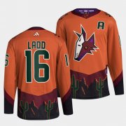 Wholesale Cheap Men's Arizona Coyotes #16 Andrew Ladd Orange 2022-23 Reverse Retro Stitched Jersey