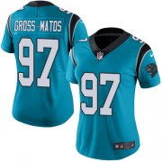Wholesale Cheap Nike Panthers #97 Yetur Gross-Matos Blue Women's Stitched NFL Limited Rush Jersey
