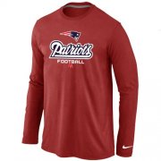 Wholesale Cheap Nike New England Patriots Critical Victory Long Sleeve T-Shirt Red