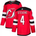 Wholesale Cheap Adidas Devils #4 Scott Stevens Red Home Authentic Stitched NHL Jersey