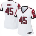 Wholesale Cheap Nike Falcons #45 Deion Jones White Women's Stitched NFL Elite Jersey