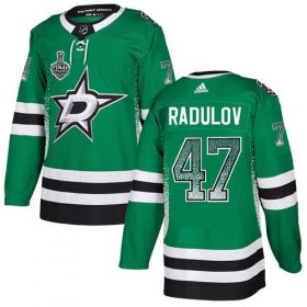 Wholesale Cheap Adidas Stars #47 Alexander Radulov Green Home Authentic Drift Fashion 2020 Stanley Cup Final Stitched NHL Jersey