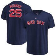 Wholesale Cheap Boston Red Sox #25 Steve Pearce Majestic Official Name & Number T-Shirt Navy